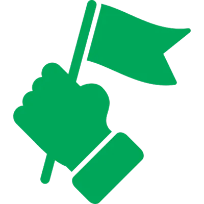 Values-driven leadership icon